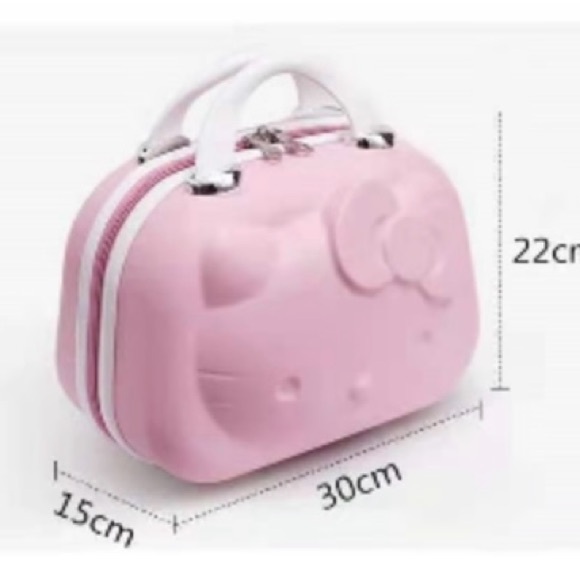 Hello Kitty BLING Travel Cosmetic Case Box Beauty Makeup Case Bag Organizer - Picture 5 of 9